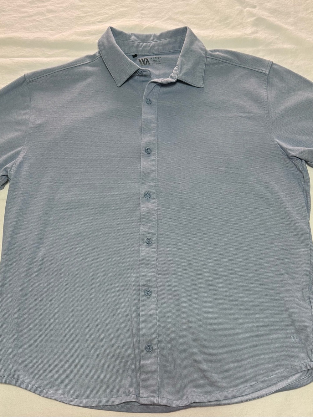 Light Blue Men's Casual Button-Down Shirt by VRST